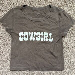 brandy melville cowgirl baby tee